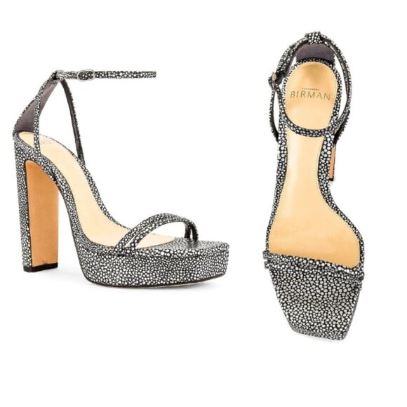 Alexandre Birman Black and White Platform Sandals - Picture 1 of 7